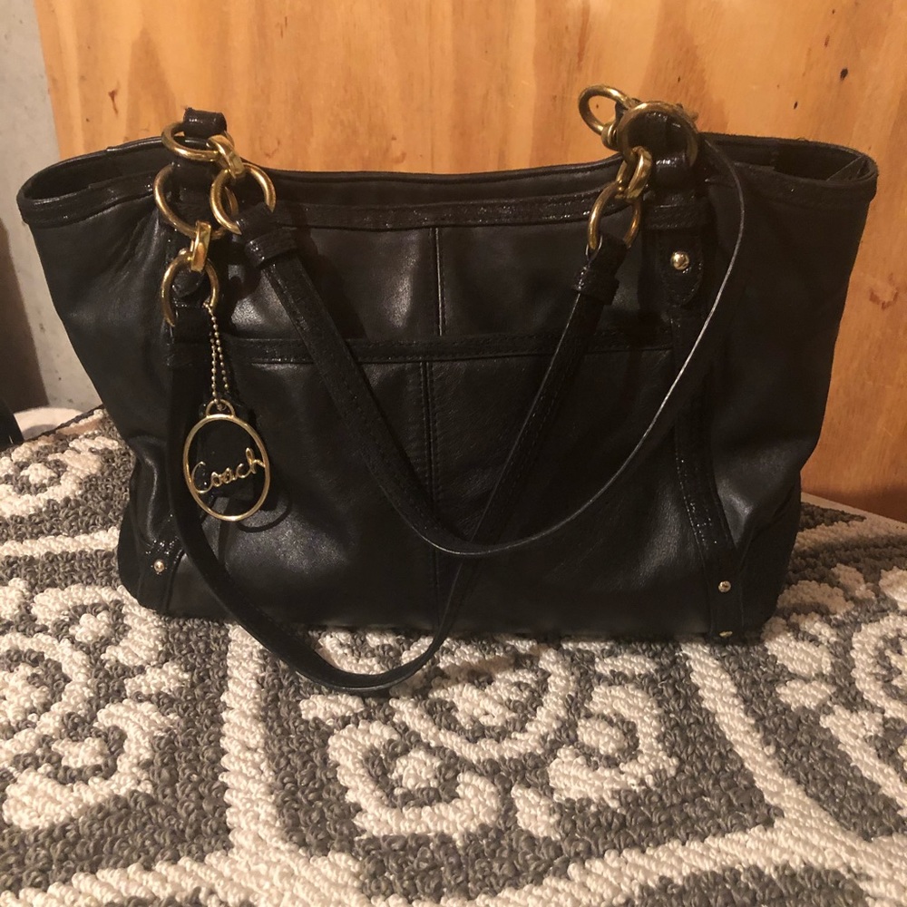 COACH ALEXANDRA CHAIN PYTHON SHOULDER BAG F20812